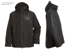 3 in 1 Funktionsjacke - schwarz