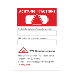 Aufkleber für Akkus
