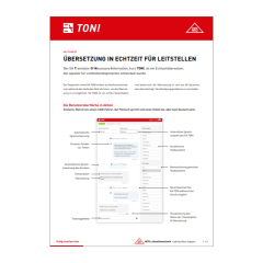 Factsheet TONI Leitstelle